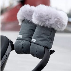 7AM Enfant Stroller Warmmuffs with Faux Fur Trim